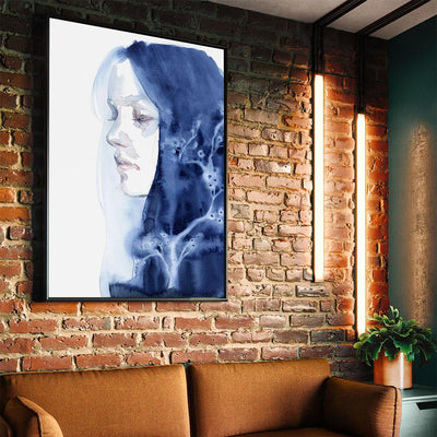 Winter Tree on Blue Porcelain