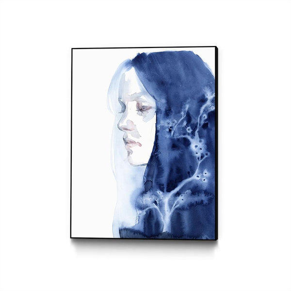 Winter Tree on Blue Porcelain