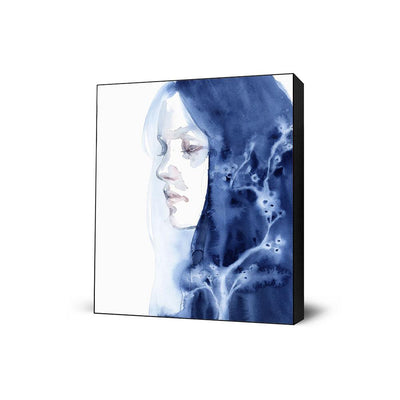 Winter Tree on Blue Porcelain