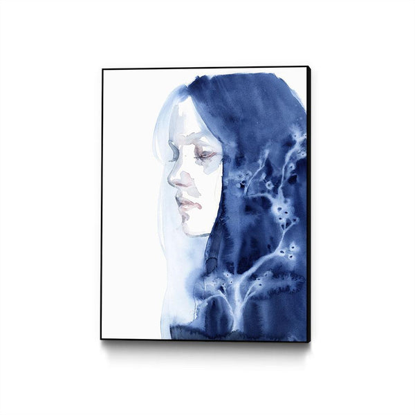 Winter Tree on Blue Porcelain