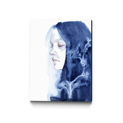 Winter Tree on Blue Porcelain