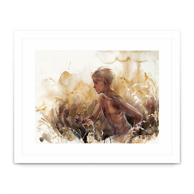 Summer is a young boy running through the fields