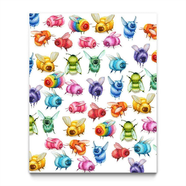 Rainbow Fuzzy Bees