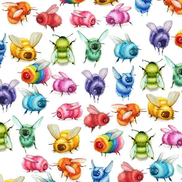 Rainbow Fuzzy Bees