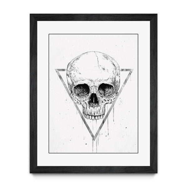 Skull In A Triangle (b/w)