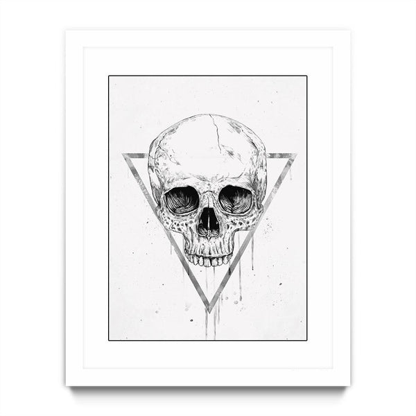 Skull In A Triangle (b/w)