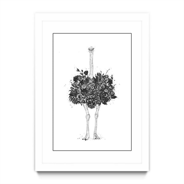 Floral Ostrich
