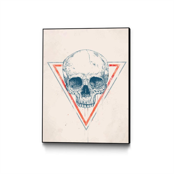 Skull in Triangle II (blue / red)