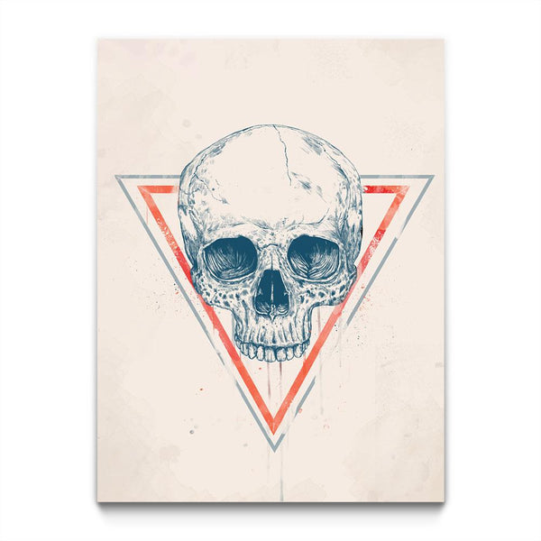 Skull in Triangle II (blue / red)