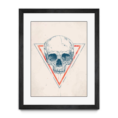 Skull in Triangle II (blue / red)