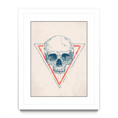 Skull in Triangle II (blue / red)
