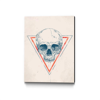 Skull in Triangle II (blue / red)