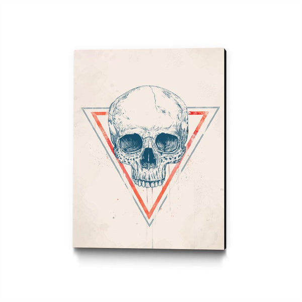 Skull in Triangle II (blue / red)