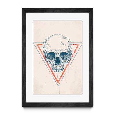 Skull in Triangle II (blue / red)