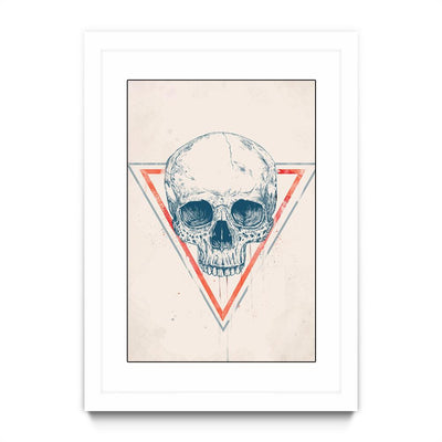 Skull in Triangle II (blue / red)