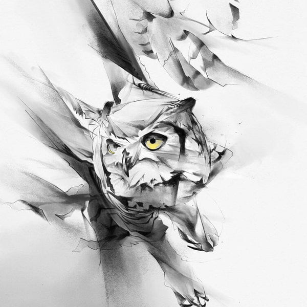 Owl Flight b/w