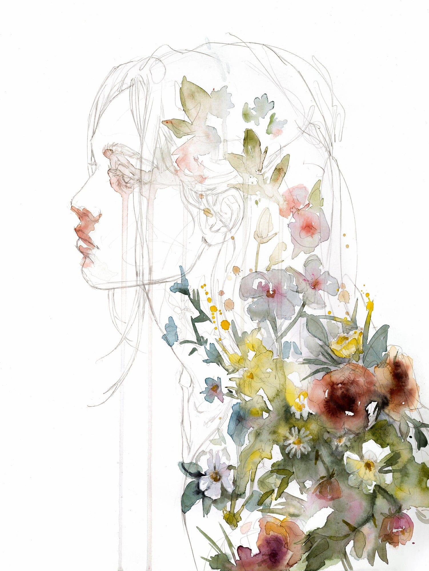 Growing Flora Study by Agnes Cecile