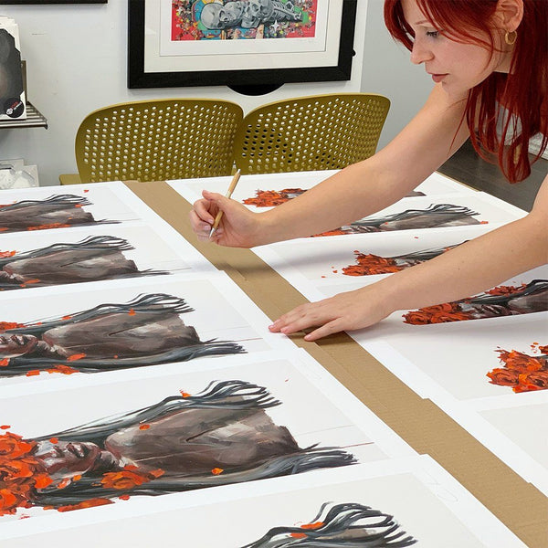 The Scent of Fire - Hand Embellished Print