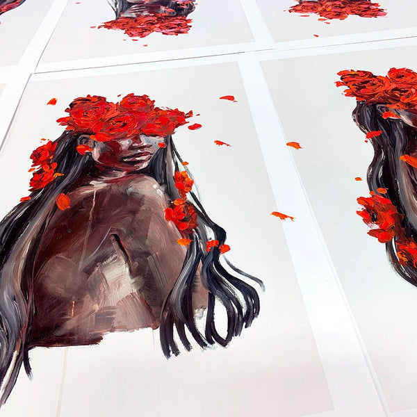 The Scent of Fire - Hand Embellished Print