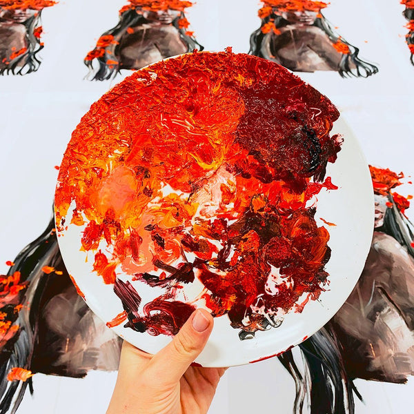 The Scent of Fire - Hand Embellished Print