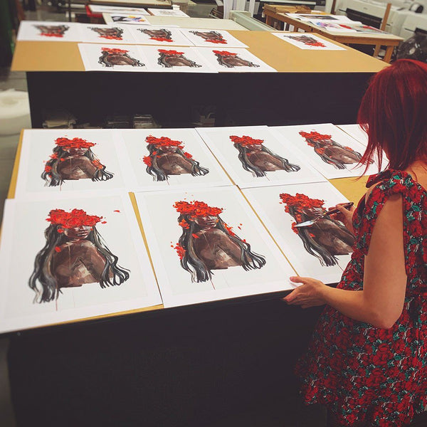 The Scent of Fire - Hand Embellished Print