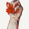 Hand and Geraniums