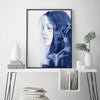Winter Tree on Blue Porcelain