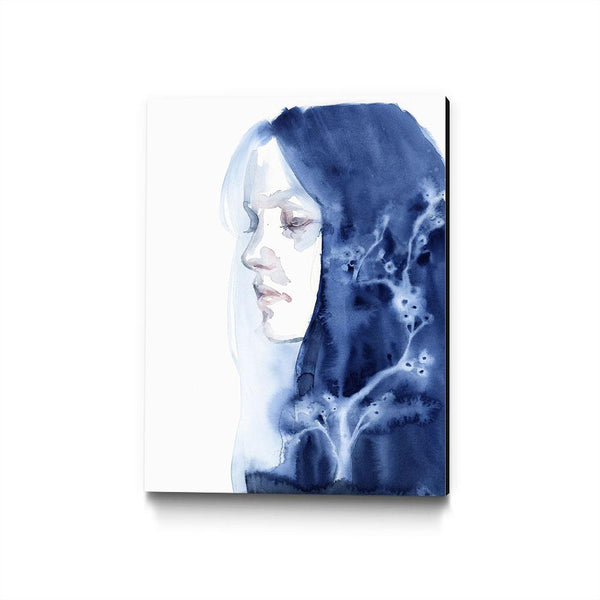 Winter Tree on Blue Porcelain