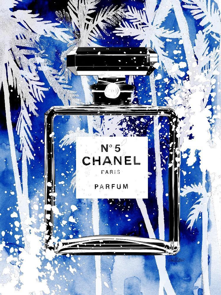Chanel Blue Palms by Mercedes Lopez Charro Eyes On Walls
