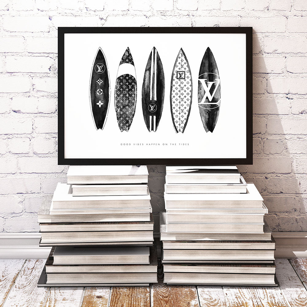 louis vuitton surfboard wall art