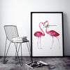 Flamingos with Bow