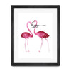 Flamingos with Bow