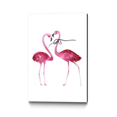 Flamingos with Bow