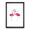 Flamingos with Bow