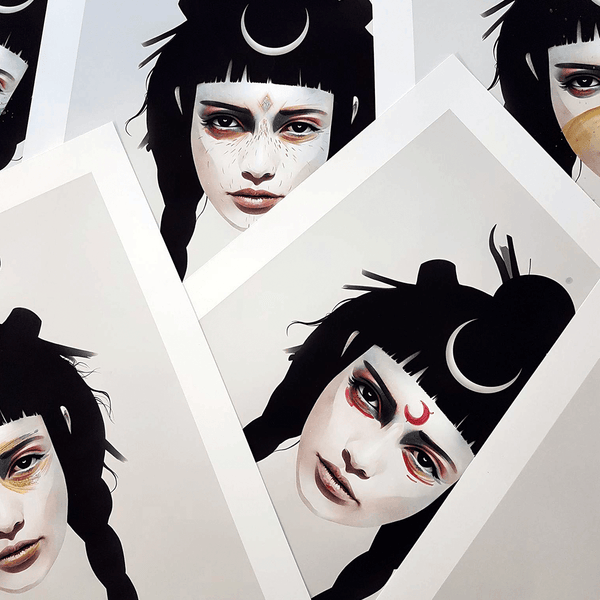 Never Turns - Hand Embellished Print