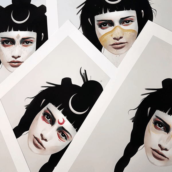 Never Turns - Hand Embellished Print