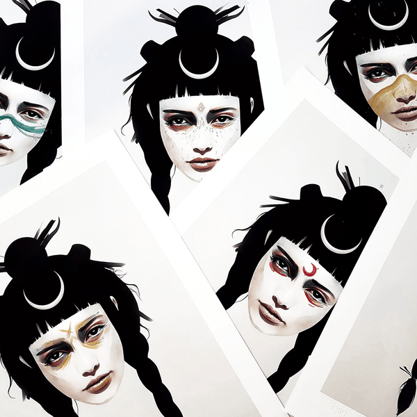 Never Turns - Hand Embellished Print