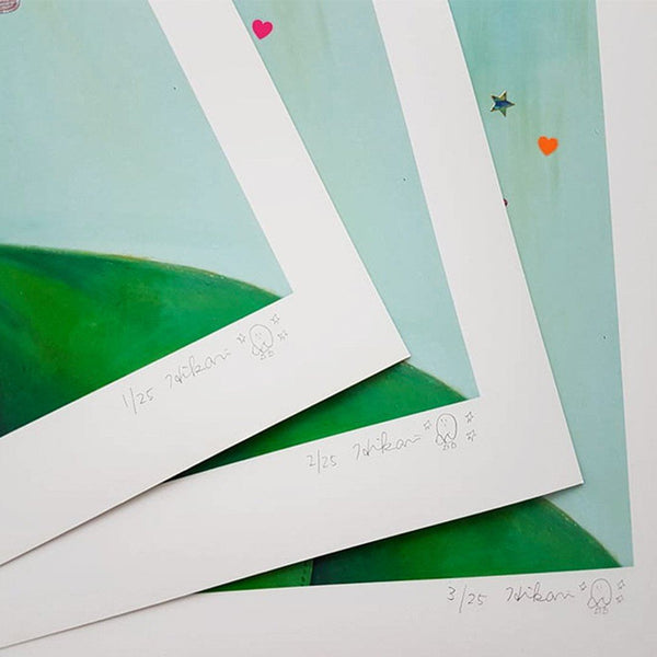 Whereabouts of God # 1 - Hand Embellished Print