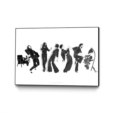 Dancing at Home Collage 2 B/W