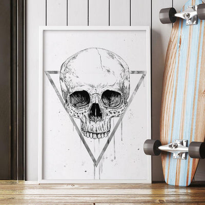 Skull In A Triangle (b/w)