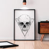 Skull In A Triangle (b/w)