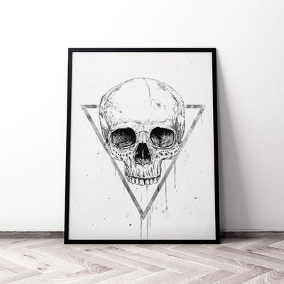 Skull In A Triangle (b/w)