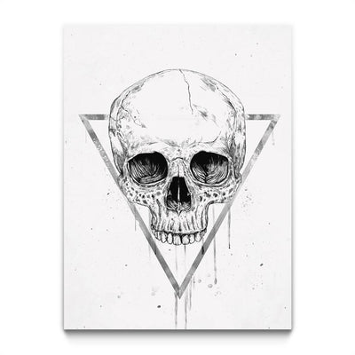 Skull In A Triangle (b/w)