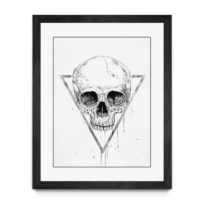 Skull In A Triangle (b/w)