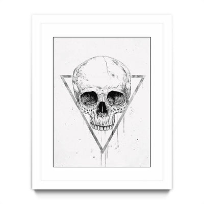 Skull In A Triangle (b/w)