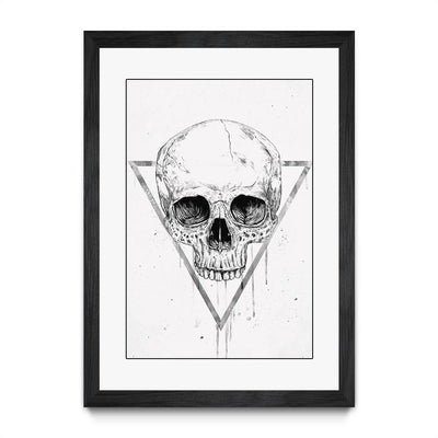 Skull In A Triangle (b/w)