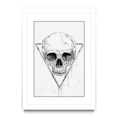 Skull In A Triangle (b/w)