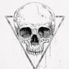 Skull In A Triangle (b/w)