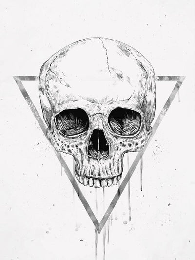 Skull In A Triangle (b/w)