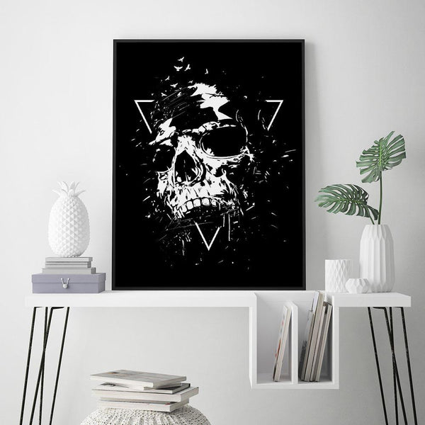 Skull X (bw) by Balazs Solti - Eyes On Walls